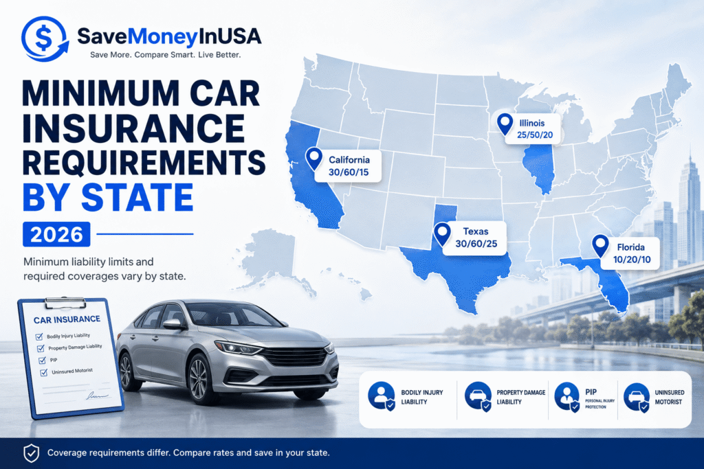 Minimum car insurance requirements by state in 2026