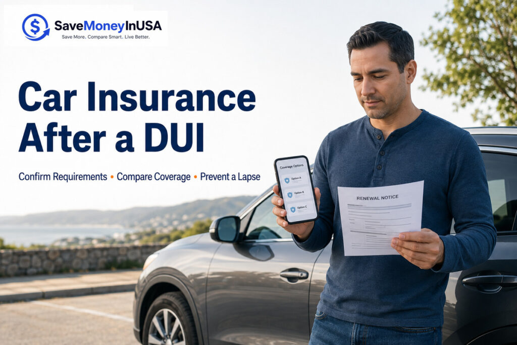 Cheap Car Insurance After a DUI Driver reviewing car insurance options after a DUI