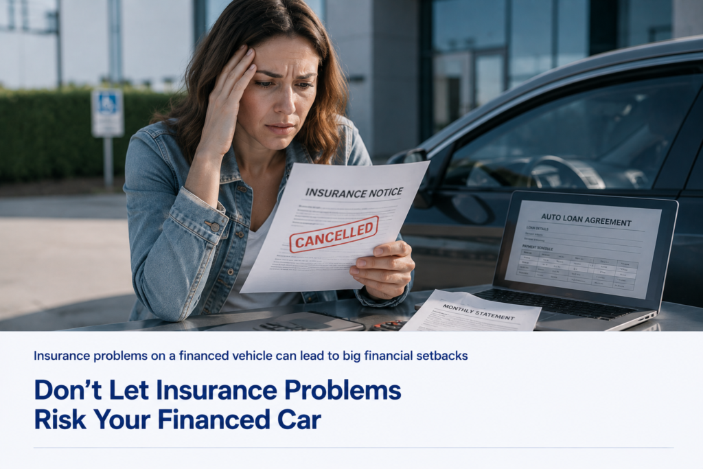 Problems caused by not having full coverage on a financed car