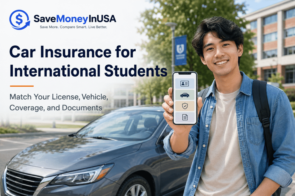 Car Insurance Options for International Students in the USA International student comparing car insurance options for driving in the United States
