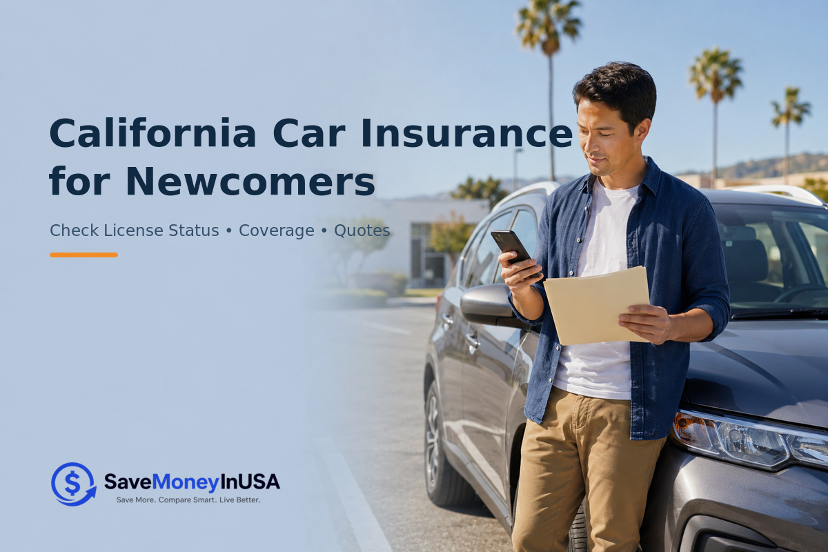 California Car Insurance Roadmap for Newcomers New immigrant reviewing California car insurance before driving a recently purchased vehicle